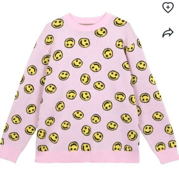 Golf Wang HAPPY SWEATER pink smile sz XL